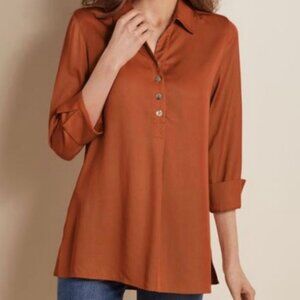 Soft Surroundings Hutton Tencel Popover - XL Baked Clay
